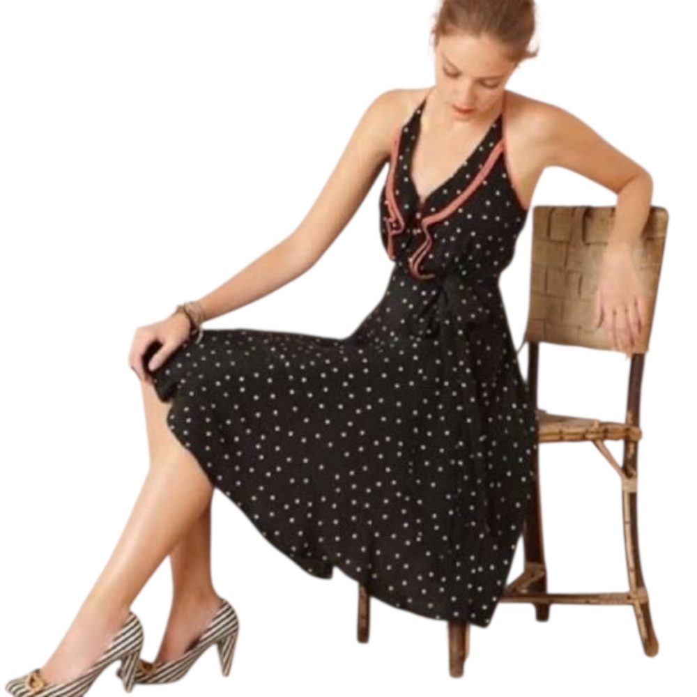 Girls from Savoy Polka Dot Silk Organic Pin Up Party Cocktail Dress - Women's